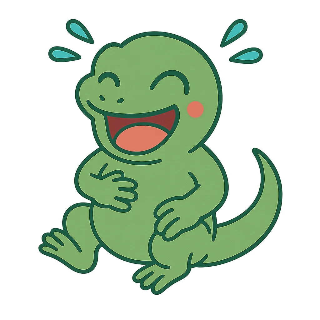 楽しそうに笑うヤモリ